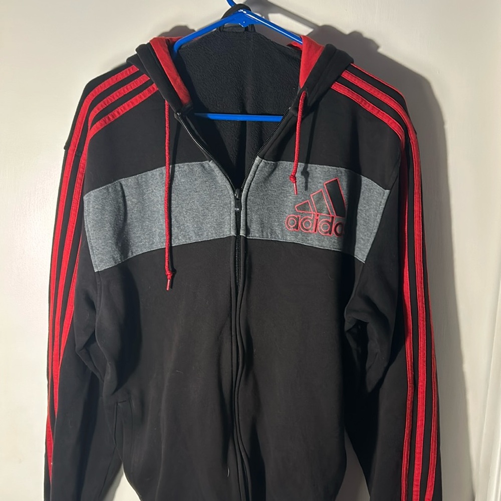 MENS L ADIDAS ZIP UP TRAINER JACKET